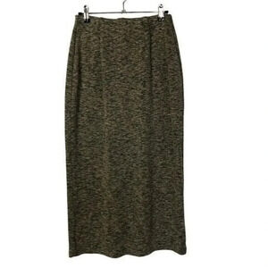 Cut Loose Heathered Beige Stretch Midi Skirt S